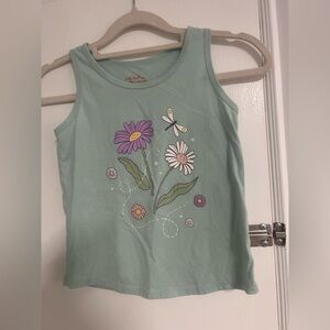 Cat and. Jack Mint Green Floral Tank Top